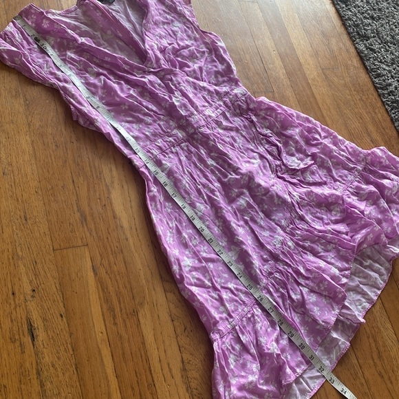 J Crew Ruffle-front mini dress in soft rayon bubblegum floral Size 4 - Picture 14 of 14